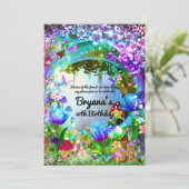 妖精の森の魔法の誕生日パーティー 招待状 (スタンド正面)