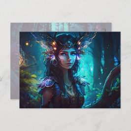 妖精の森魔法フローラお洒落ー ポストカード
