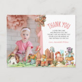 妖精の森 1歳の誕生日写真ありがとう ポストカード (正面)