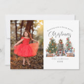 妖精の楽しいクリスマス　森の木の根の写真 シーズンカード (正面)