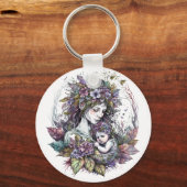 妖精の母と子のキーチェーン キーホルダー (裏面)