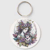 妖精の母と子のキーチェーン キーホルダー (裏面)