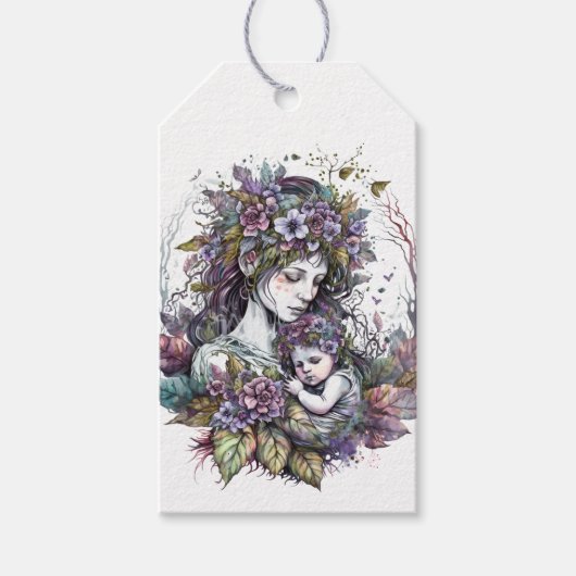 妖精の母と子 ギフトタグ (正面)