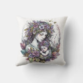 妖精の母と子 クッション (裏面)