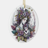 妖精の母と子 セラミックオーナメント (右)