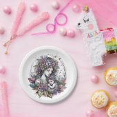 妖精の母と子 ペーパープレート (パーティー)