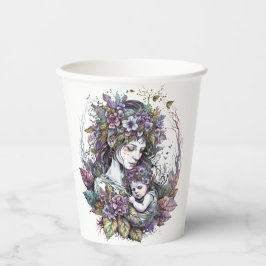妖精の母と子 紙コップ