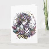 妖精の母パーソナライズされたと子の母の日 カード (正面)