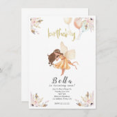 妖精の水彩ベイビー招待状 招待状 (正面/裏面)