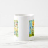 妖精の水色イラストレーション お洒落 コーヒーマグカップ (中央)