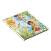 妖精の水色イラストレーション お洒落 ノートパッド (アングル)