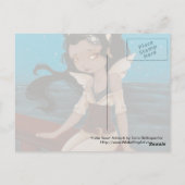 妖精の海賊船の海の郵便はがき ポストカード (裏面)