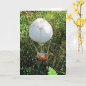 妖精の熱気球グリーティングカード カード (黄色い花)
