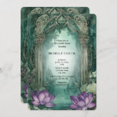 妖精の物語エンチャントフォレストロータスフローラブライダル 招待状 (正面/裏面)