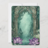 妖精の物語エンチャントフォレストロータスフローラブライダル 招待状 (裏面)