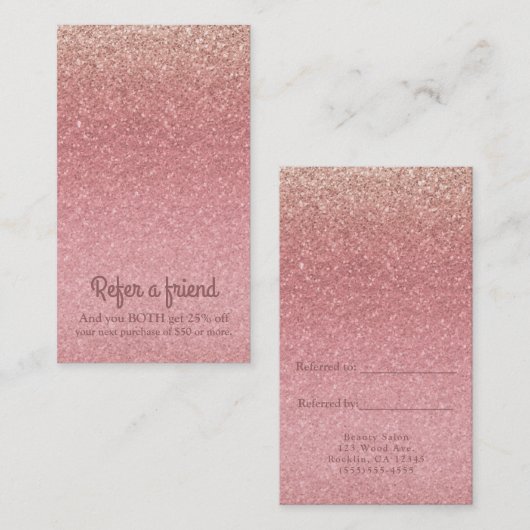 妖精の物語ピンクグリッターグラムスパークルシックグリジー 紹介カード (正面/裏面)