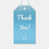 妖精の物語ブルーグリッタースウィート16パーティー好意 ギフトタグ (正面)