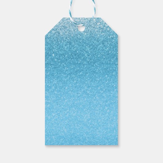 妖精の物語ブルーグリッタースウィート16パーティー好意 ギフトタグ (裏面)