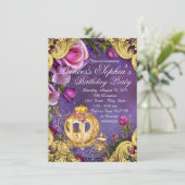 妖精の物語プリンセスバースデーパーティ招待状 招待状 (スタンド正面)