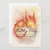 妖精の物語ベビードラゴンバースデーパーティー 招待状 (正面/裏面)