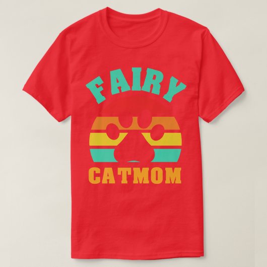 妖精の猫おもしろいママCatTシャツ Tシャツ (デザイン正面)