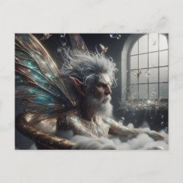 妖精の王が金の浴槽でお風呂に|過去記事 ポストカード