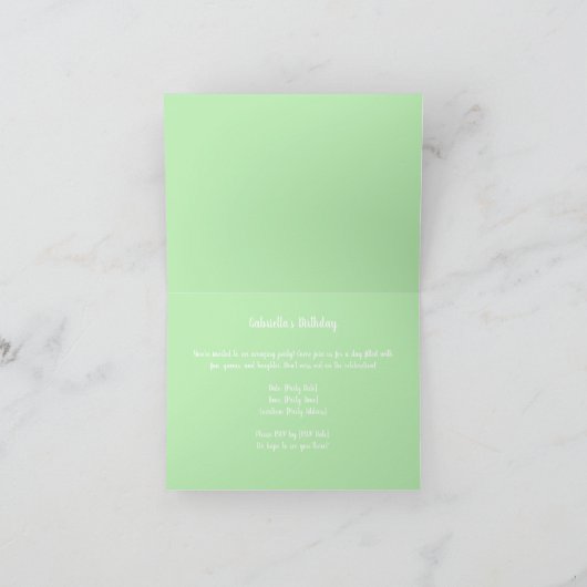 妖精の王と女王の到来 招待状 (内部)