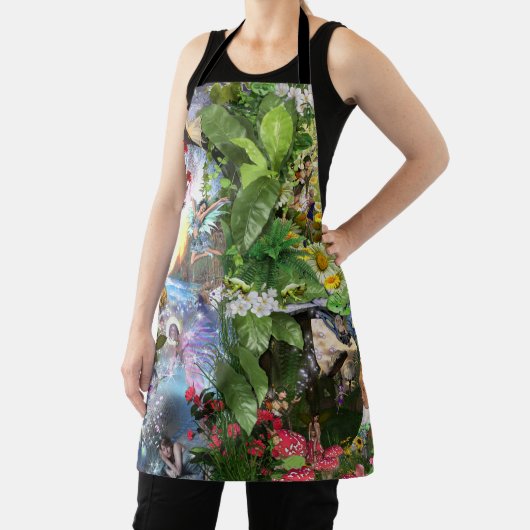 妖精の王国の森の夢の国のファンタジーの物語 エプロン (インサイチュ)