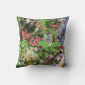 妖精の王国の森の夢の国のファンタジーの物語 クッション (裏面)