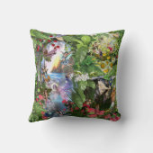 妖精の王国の森の夢の国のファンタジーの物語 クッション (裏面)