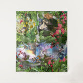 妖精の王国の森の夢の国のファンタジーの物語 タペストリー (正面)