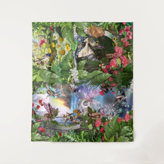 妖精の王国の森の夢の国のファンタジーの物語 タペストリー (正面)