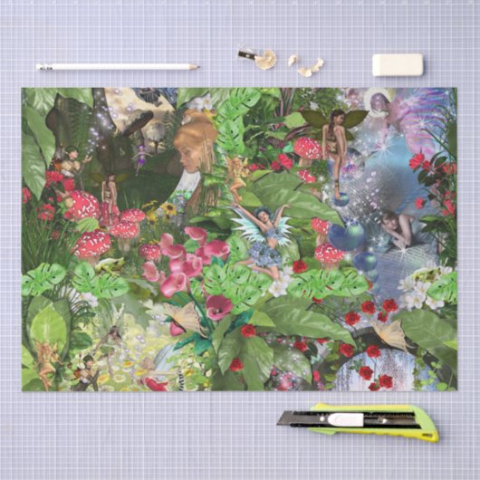 妖精の王国の森の夢の国のファンタジーの物語 薄葉紙 (クラフト)