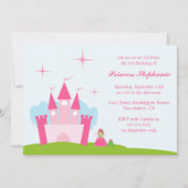 妖精の王女の城の誕生日のパーティの招待状 招待状 (正面)