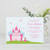 妖精の王女の城の誕生日のパーティの招待状 招待状 (スタンド正面)