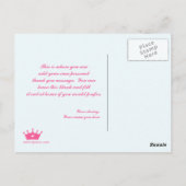 妖精の王女感謝してい城葉書 ポストカード (裏面)