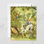 妖精の王子およびThumbelina ポストカード (正面/裏面)