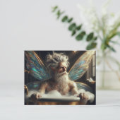 妖精の男の灰色の髪のバブルバス ポストカード (スタンド正面)