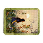 妖精の秘密 – アンティークはがき マグネット (横)