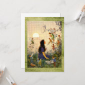 妖精の秘密 – アンティークグリーティングカード カード (正面/裏面インサイチュ)