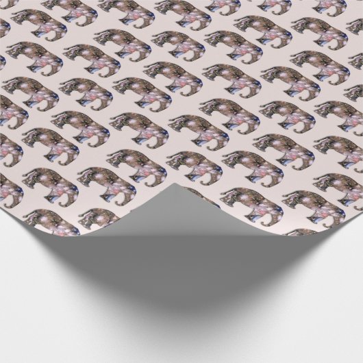 妖精の種ゾウ ラッピングペーパー (角)