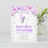 妖精の第1誕生日 – シルバーパープル 招待状 (スタンド正面)