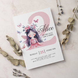 妖精の第2バースデーフォレストの水色 招待状