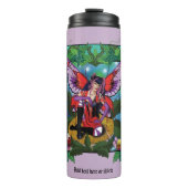 妖精の紫色の赤いキノコゴシック タンブラー (正面)