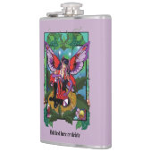 妖精の紫色の赤いキノコゴシック フラスク (左)