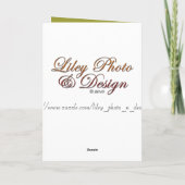 妖精の細道のファンタジーの写真の挨拶状 カード (裏面)