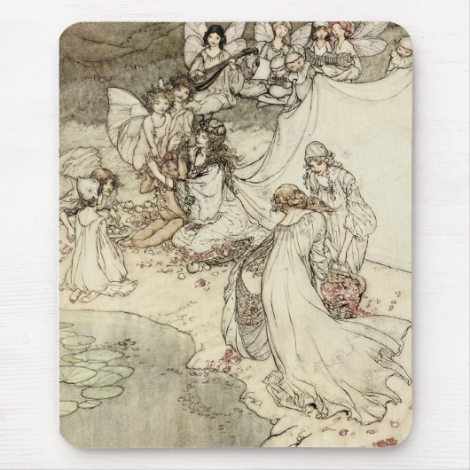 妖精の絵画のマウスパッド マウスパッド (正面)