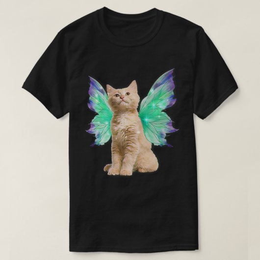 妖精の美妖精の猫のリアルな運命 Tシャツ (デザイン正面)