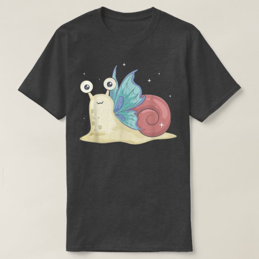 妖精の美学かわいい妖精のカタツムリのナメクジ Tシャツ (デザイン正面)