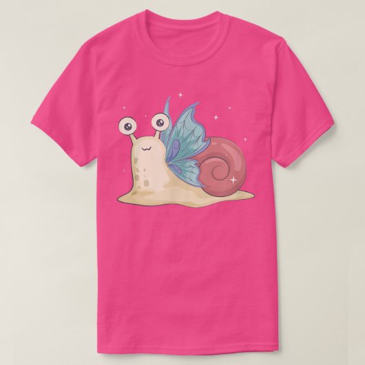 妖精の美学かわいい妖精のカタツムリのナメクジ Tシャツ (デザイン正面)